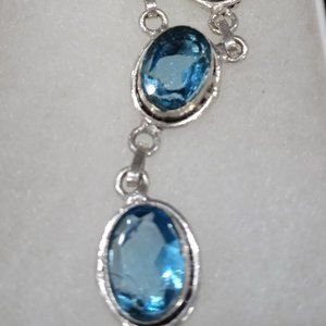 60 carat NWOT Sky Blue Topaz Necklace